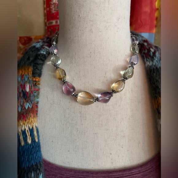 MULTI STONES HAND CRAFTED NUGGETS SHAPE GEMSTONE BEADS NECKLACE!!! - Picture 12 of 15